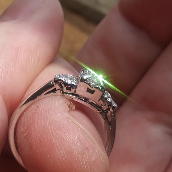 Diamond Ring with 14k White Gold, Certification Included - Picture 14 of 15